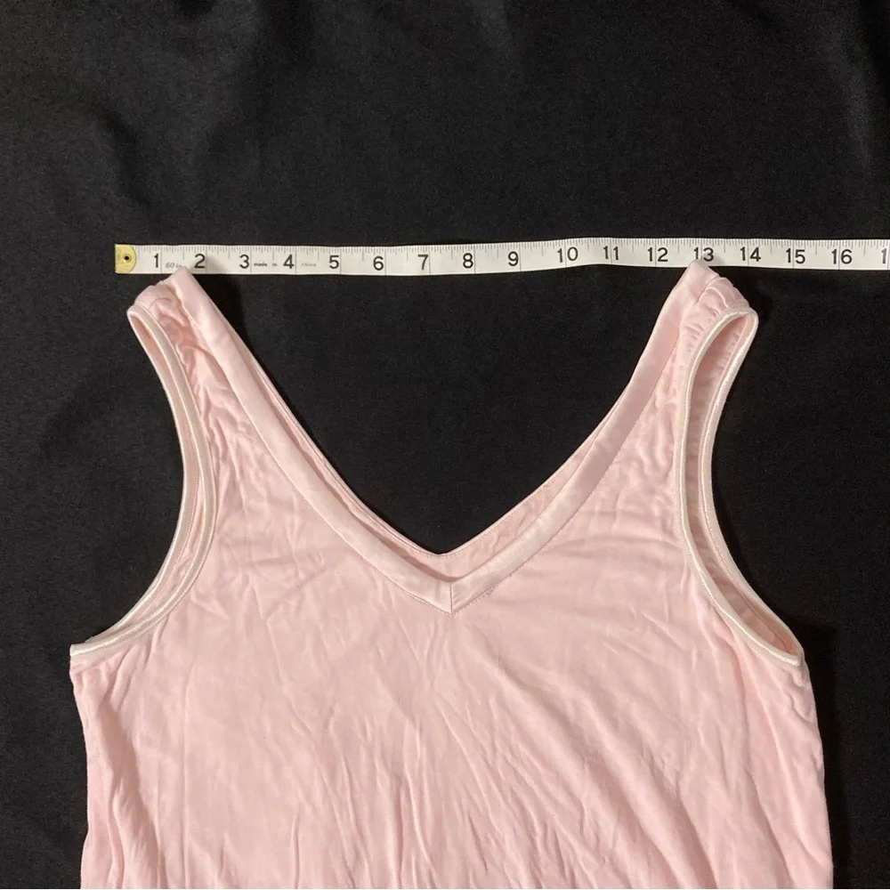 Faceplant Dreamwear Pastel Pink V-Neck Sleeveless Tank Nightgown Size Small - Picture 9 of 16